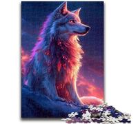 1000 Piece Jigsaw Puzzles for Adults Gifts Wolf at Sunset 1000 Pieces for Adults,Decompressing Intellectual Educational Toy Perfect Decoration (75x50cm)