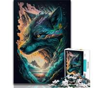 1000 Piece Jigsaw Puzzles for Adults Gifts Wolf Enchanted Forest 1000 Pieces for Adults,family Fun Games Is Ideal As A Gift for The Whole Family 75x50cm