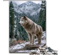 1000 Piece Jigsaw Puzzles for Adults Gifts Wolf in The Snow, Family Game for And Unique Home Decor And Gifts for Age 14 (Size 50x75cm)