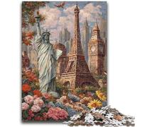 1000 Piece Jigsaw Puzzles for Adults Gifts World Attractions Adult Jigsaw,Fun Present & Activity for Home,Toy for Rainy Days (38x26cm)