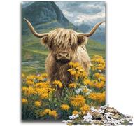 1000 Piece Jigsaw Puzzles for Adults Gifts Yak And Flowers Family Entertainment Toys Educational Game for Birthday, Chrismas for Ages 14+ 50x75cm