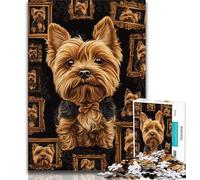 1000 Piece Jigsaw Puzzles for Adults Gifts Yorkshire Terrier Collage,Help The Brain Exercise Addictive Toys to Cultivate Patience Artists Collection,Fine Art 38x26cm