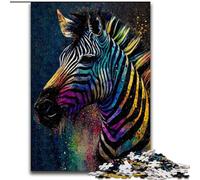 1000 Piece Jigsaw Puzzles for Adults Gifts Zebra Ink Painting, Games Toys Gift Unique Birthday And Gifts for And Age 14 Years Up (Size 26x38cm)