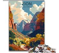 1000 Piece Jigsaw Puzzles for Adults Gifts Zion National Park Challenging Game Toys Deal As Gifts for The Whole Family for Ages 14+ (26x38cm) 1000pcs