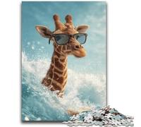 1000 Piece Jigsaw Puzzles for Adults Giraffe Educational Games Home Decoration Educational Game for Birthday, Chrismas 26x38cm