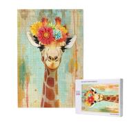 1000 Piece Jigsaw Puzzles for Adults Giraffe Jigsaw Comes with Packaging Box and Reference Pictures, Fun and Joyful Family Entertainment Games, Challenging Adult Puzzles Gifts Home Decor Flower M-1962