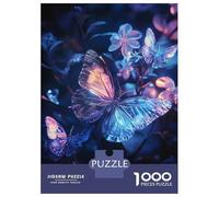 1000 Piece Jigsaw Puzzles for Adults Glowing Butterflies Adult Jigsaw Puzzle Toy Wall Decor Wall Decoration Unique Gifts for Birthday And Christmas 70x50cm/1000pcs