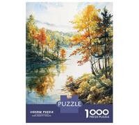 1000 Piece Jigsaw Puzzles for Adults Golden Autumn Reflection Puzzle for Adults Anti-Stress Toys But Fun And Humorous Birthday And Unique Gifts 70x50cm/1000pcs