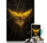 1000 Piece Jigsaw Puzzles for Adults Golden Dove of Peace,Educational Family Game Wall Decoration Unique Birthday And Xmas Gifts (75x50cm)