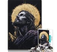 1000 Piece Jigsaw Puzzles for Adults Golden Jesus,Learning Educational Toys Family Games Enhance Love between Couples 38x26cm