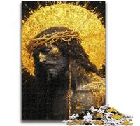 1000 Piece Jigsaw Puzzles for Adults Golden Jesus Puzzles,Decompressing Intellectual Educational Toy Perfect Decoration (75x50cm)