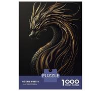 1000 Piece Jigsaw Puzzles for Adults Golden Line Dragon Adult Jigsaw Hands-on Game Analysis And Logic Parent-child Interaction 38x26cm/1000pcs