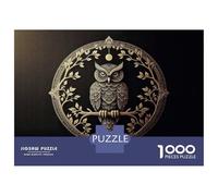 1000 Piece Jigsaw Puzzles for Adults Golden Owl Mandala Jigsaws for Adults Brain Teaser Game Stress Reliever for Is Ideal As A Gift 70x50cm/1000pcs