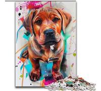 1000 Piece Jigsaw Puzzles for Adults Golden Retriever, Analysis And Logic with Fully Interlocking Randomly Shaped Pieces for And Age 14 Years Up 26x38cm