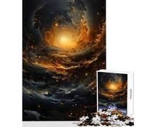 1000 Piece Jigsaw Puzzles for Adults Golden Spiral Cosmos Toy Wall Decor Funny Gift Brain Teaser Game Difficult And Challenge Size 38x52cm