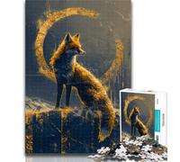 1000 Piece Jigsaw Puzzles for Adults Golden Wolf Fox 1000 Pieces for Teenagers,Educational Games Home Decoration Birthday Present, Gifts, Wall Art 50x75cm