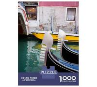 1000 Piece Jigsaw Puzzles for Adults Gondola Prows Venice Jigsaws for Adults Brain Teaser Game Stress Reliever for Is Ideal As A Gift 38x26cm/1000pcs