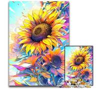 1000 Piece Jigsaw Puzzles for Adults Gorgeous Sunflower Difficult Puzzles for Adults Perfect for Halloween, Christmas, Birthday Gift 1000 PCS(75x50cm)