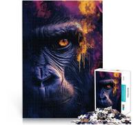 1000 Piece Jigsaw Puzzles for Adults Gorilla Portrait Lernspiele DIY Spielzeug Tolle Geschenke und Spielzeuge75x50cm