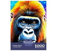 1000 Piece Jigsaw Puzzles for Adults Gorilla Primate Portrait Jigsaw Puzzle Anti-Stress Toys Home Decoration Difficult And Challenge 38x26cm/1000pcs
