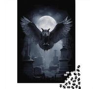 1000 Piece Jigsaw Puzzles for Adults Gothic Moonlit Owl Art Print Jigsaw Puzzle Anti-Stress Toys Home Decoration Difficult And Challenge 70x50cm/1000pcs