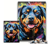 1000 Piece Jigsaw Puzzles for Adults Graffiti Painting Shark Wooden Puzzles Size 50x75cm for Family And Friends, Suitable for Ages 14+