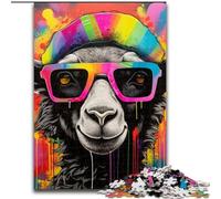 1000 Piece Jigsaw Puzzles for Adults Graffiti Painting Sheep Puzzles for Adults size 26x38cm Fun at Home Activities, Birthday Present, Travel Gifts