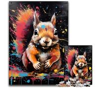 1000 Piece Jigsaw Puzzles for Adults Graffiti Painting Squirrel Challenging Puzzles for Home Decor, Brain Training 50x75CM/19.68x29.52inch