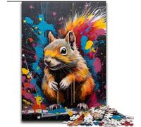 1000 Piece Jigsaw Puzzles for Adults Graffiti Painting Squirrel Jigsaw Puzzles 1000 Pieces for Adults Family Fun Craft, Perfect for Birthdays, Holidays (Szie 50x75cm)