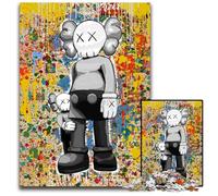 1000 Piece Jigsaw Puzzles for Adults Graffiti Style KawsJigsaw Puzzles DIY Decoration Brain Challenge for Adult Family 1000 PCS(38x26cm)