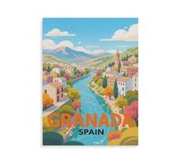 1000 Piece Jigsaw Puzzles for Adults，Granada Spain，Classic Puzzle Difficult Puzzle Fun Creative DIY Toys Gifts for Girls And Boys, Family Games（38x26cm）-HN68