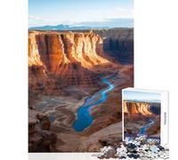 1000 Piece Jigsaw Puzzles for Adults Grand Canyon River Landscape Photography Toy Wall Decor Funny Gift Brain Teaser Game Difficult And Challenge Size 38x26cm