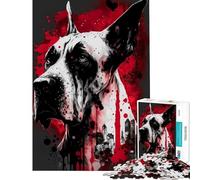 1000 Piece Jigsaw Puzzles for Adults Great Dane Portrait Help The Brain Exercise Improve Memory Educational Game for 14+ Puzzle Game Offered (38x26cm)