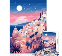 1000 Piece Jigsaw Puzzles for Adults Greece Stars Santorini Art Adult Jigsaw Puzzles Difficult Hard Train Your Brain And Hands Unique Birthday And Gifts (38x26cm)