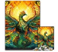 1000 Piece Jigsaw Puzzles for Adults Green Peacock Jigsaw Puzzles for Adults Perfect for Halloween, Christmas, Birthday Gift 50x75CM/19.68x29.52inch