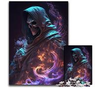 1000 Piece Jigsaw Puzzles for Adults Grim Reaper Formed By Dust Jigsaw Puzzles for Adults Educational Toy for Teenagers, Home Office Decor 50x75CM/19.68x29.52inch