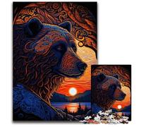 1000 Piece Jigsaw Puzzles for Adults Grizzly Bear Style Jigsaw Puzzles for Adults for Teenager Families Perfect DIY Decor BrainTeasing Challenge 1000 PCS(38x26cm)