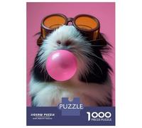 1000 Piece Jigsaw Puzzles for Adults Guinea Pig Bubblegum Jigsaws for Adults Brain Teaser Game Stress Reliever for Is Ideal As A Gift 38x26cm/1000pcs