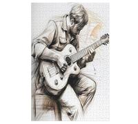 1000 Piece Jigsaw Puzzles for Adults - Guitars - Children Puzzle Recycled Family 78×53cm