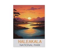 1000 Piece Jigsaw Puzzles for Adults，Haleakala National Park Vintage Travel Posters，Classic Puzzle Difficult Puzzle Fun Creative DIY Toys Gifts for Girls And Boys, Family Games（38x26cm）-H53