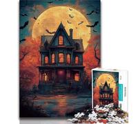 1000 Piece Jigsaw Puzzles for Adults Halloween Castle 1000 Pieces for Teenagers,family Fun Games Is Ideal As A Gift for The Whole Family (size 75x50cm)