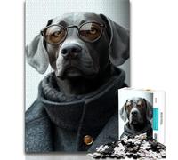 1000 Piece Jigsaw Puzzles for Adults Handsome Dog,Educational Family Game Wall Decoration Unique Birthday And Xmas Gifts (75x50cm)