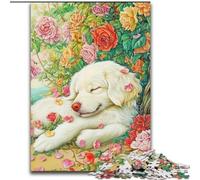 1000 Piece Jigsaw Puzzles for Adults Happy Golden Retriever 1000 Piece Jigsaw Puzzles for Adults for The Whole for Women, Gifts for Men (Size 26x38cm)