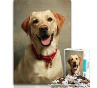 1000 Piece Jigsaw Puzzles for Adults Happy Labrador Puzzles for Teenagers,for Educational Game Challenge Toy Birthday Present, Gifts, Wall Art (size 75x50cm)