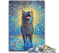 1000 Piece Jigsaw Puzzles for Adults Happy Whimsical Akita Dog Difficult Hard Gifts for Friends And Family Suitable for And 14 26x38cm
