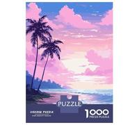1000 Piece Jigsaw Puzzles for Adults Hawaii Sunset Pixel Art Jigsaws for Adults Brain Teaser Game Stress Reliever for Is Ideal As A Gift 70x50cm/1000pcs