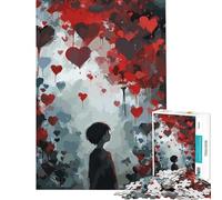 1000 Piece Jigsaw Puzzles for Adults Heart Graffiti Street Art Impossible Game for Educational Game Challenge Toy Gifts Ideas Learning Educational (Size 75x50cm)