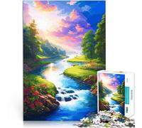 1000 Piece Jigsaw Puzzles for Adults Heaven River Beautiful Spielspielzeug mit vollständig ineinander greifenden, zufällig geformten Teilen38x26cm