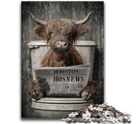 1000 Piece Jigsaw Puzzles for Adults Highland Cow Educational Family Game Deal As Gifts for The Whole Family for And Age 14 Years Up 50x75cm