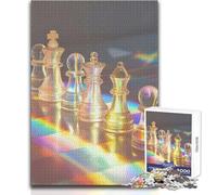 1000 Piece Jigsaw Puzzles for Adults Holographic Chess Pieces Brainteaser Family Games Stress Reliever Gift For Birthdays Size 50x75cm